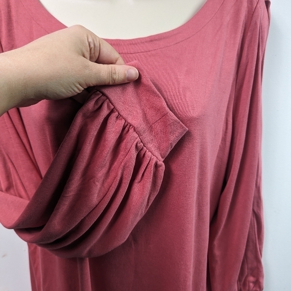 Loft Cold Shoulder Long Sleeve Top Sz XL - Picture 7 of 11